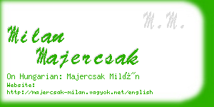 milan majercsak business card